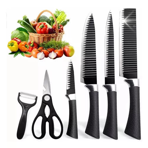 Kit de Facas Churrasco Profissional Antiaderente 6 Peças shopee